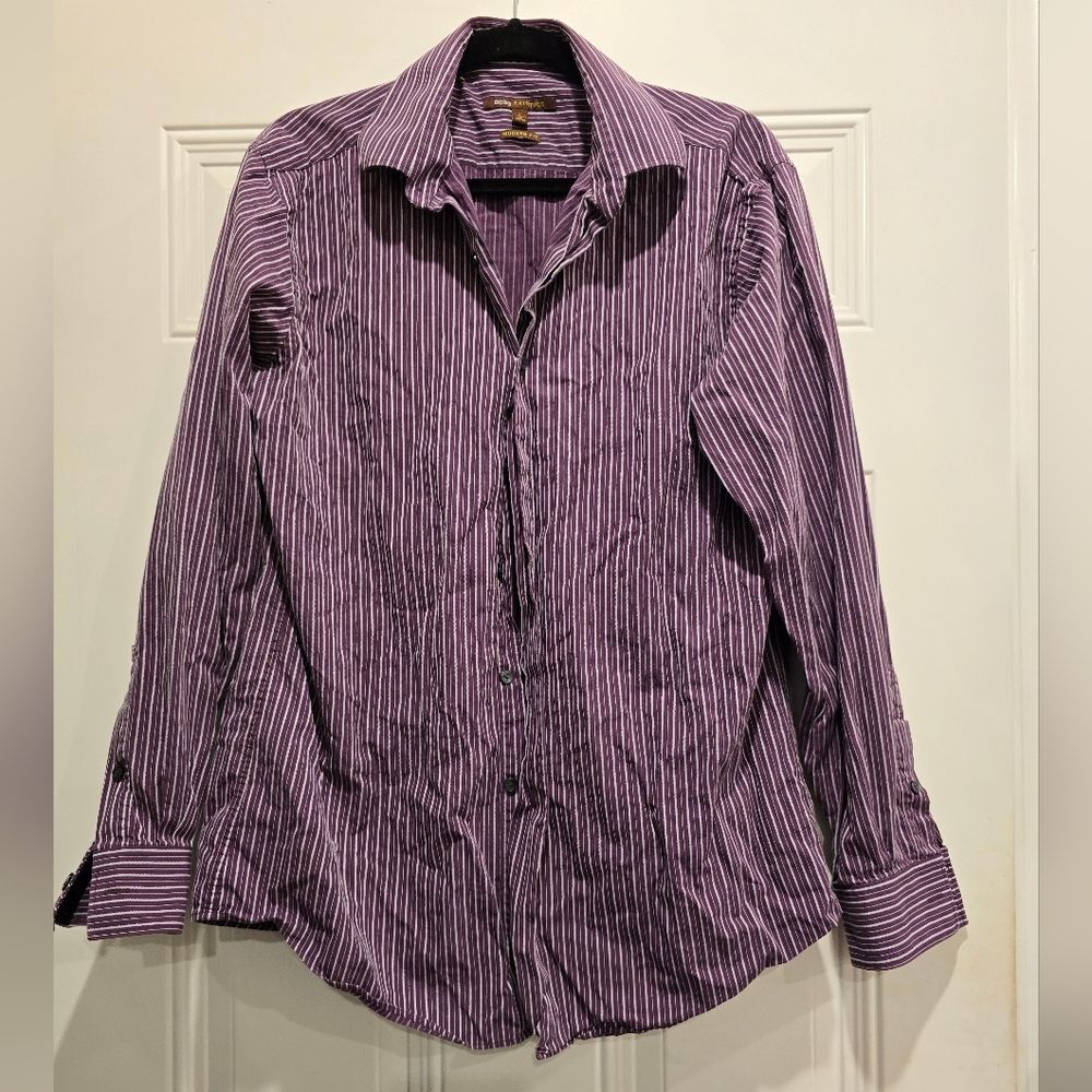 Purple Striped Long Sleeve Shirt